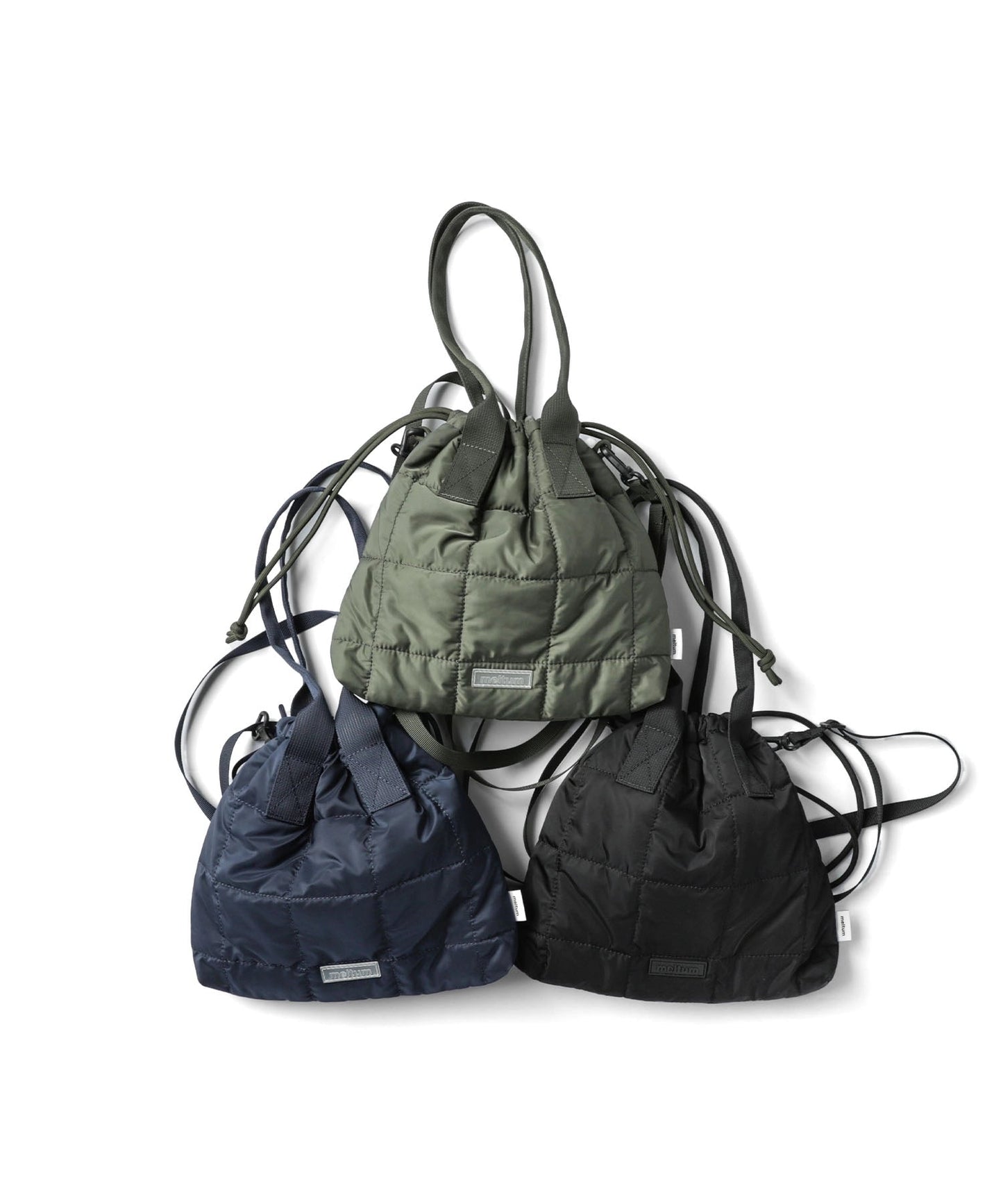 meltum QUILT SHOULDER POUCH 絎縫束口肩背小包