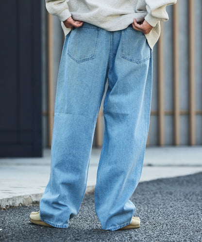 FREAK'S STORE Wide Straight Denim pants 寬版直筒牛仔褲