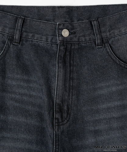 MR HEARTS VINTAGE WASH WIDE STRAIGHT DENIM 復古水洗牛仔褲