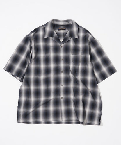 FREAK'S STORE NEW LOOSE FIT OMBRE CHECK SHIRT SS 短袖格紋襯衫