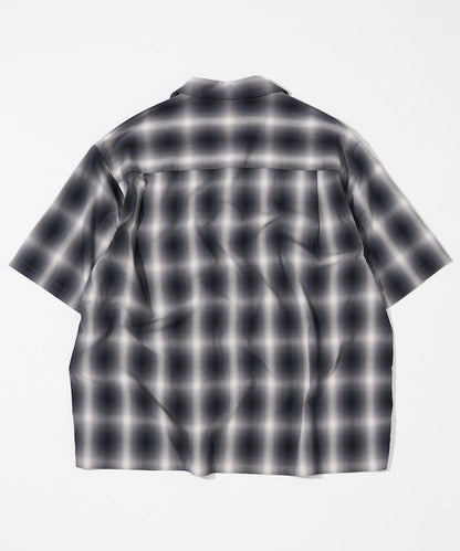 FREAK'S STORE NEW LOOSE FIT OMBRE CHECK SHIRT SS 短袖格紋襯衫