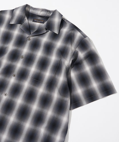 FREAK'S STORE NEW LOOSE FIT OMBRE CHECK SHIRT SS 短袖格紋襯衫