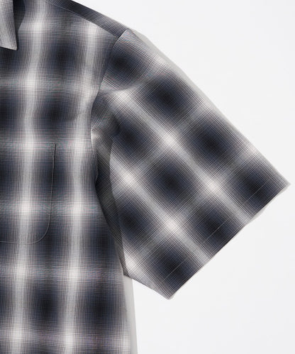 FREAK'S STORE NEW LOOSE FIT OMBRE CHECK SHIRT SS 短袖格紋襯衫