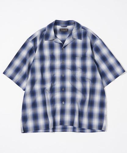 FREAK'S STORE NEW LOOSE FIT OMBRE CHECK SHIRT SS 短袖格紋襯衫