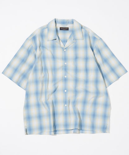 FREAK'S STORE NEW LOOSE FIT OMBRE CHECK SHIRT SS 短袖格紋襯衫