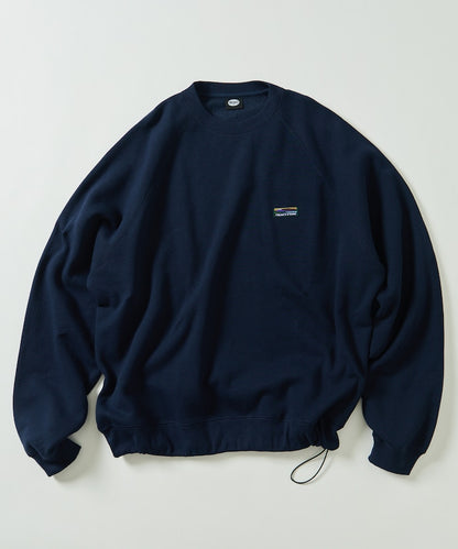 FREAK'S STORE 寬版簡約Logo抽繩大學T