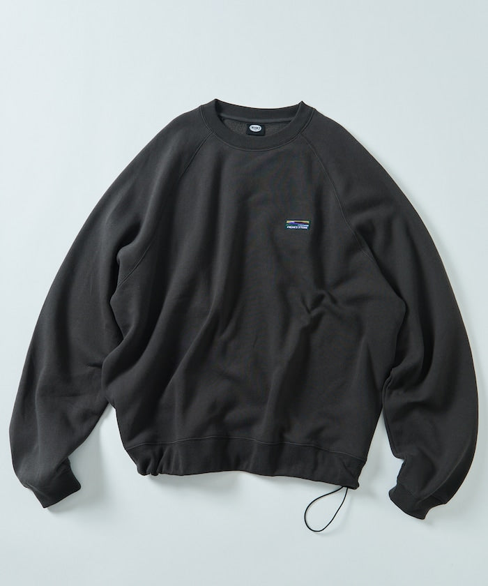 FREAK'S STORE 寬版簡約Logo抽繩大學T