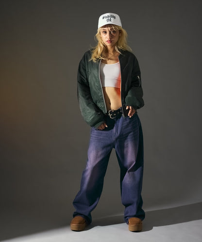 MR HEARTS VINTAGE WASH WIDE STRAIGHT DENIM 復古水洗牛仔褲