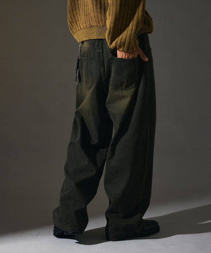 MR HEARTS VINTAGE WASH WIDE STRAIGHT DENIM 復古水洗牛仔褲