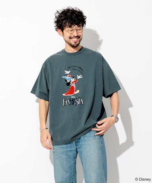 FREAK'S STORE x DISNEY Mickey Mouse Fantasia Magic Print Crew Neck T-Shirt 印花短袖T恤