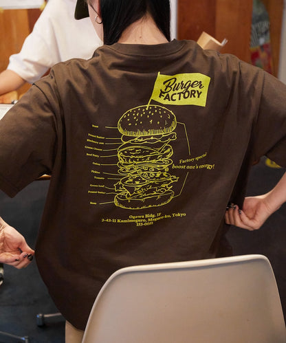 FREAK'S STORE x Burger Factory big silhouette back print crew neck T-shirt 印花短袖T恤