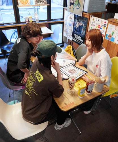 FREAK'S STORE x Burger Factory big silhouette back print crew neck T-shirt 印花短袖T恤