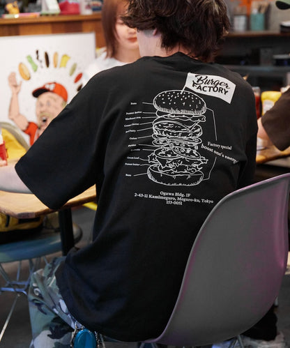 FREAK'S STORE x Burger Factory big silhouette back print crew neck T-shirt 印花短袖T恤