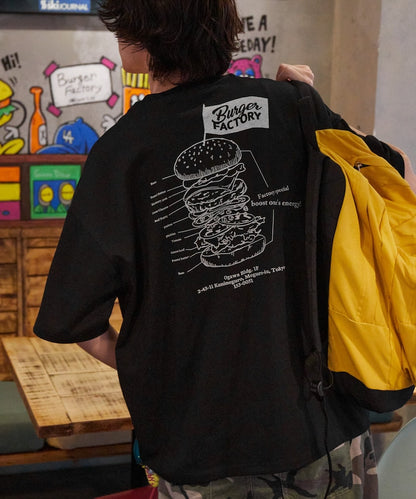 FREAK'S STORE x Burger Factory big silhouette back print crew neck T-shirt 印花短袖T恤