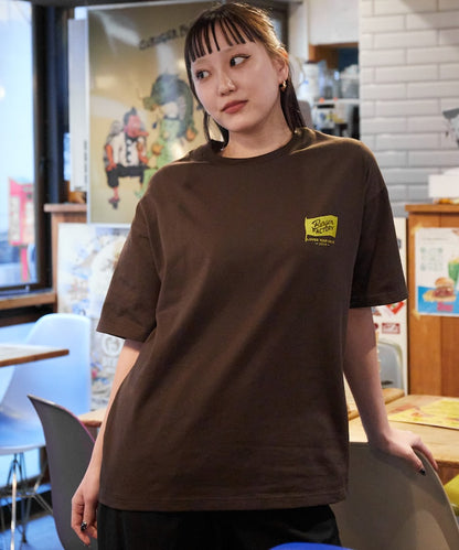 FREAK'S STORE x Burger Factory big silhouette back print crew neck T-shirt 印花短袖T恤