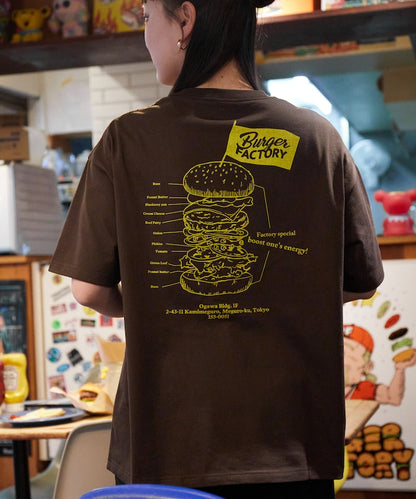 FREAK'S STORE x Burger Factory big silhouette back print crew neck T-shirt 印花短袖T恤