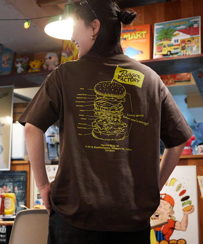 FREAK'S STORE x Burger Factory big silhouette back print crew neck T-shirt 印花短袖T恤