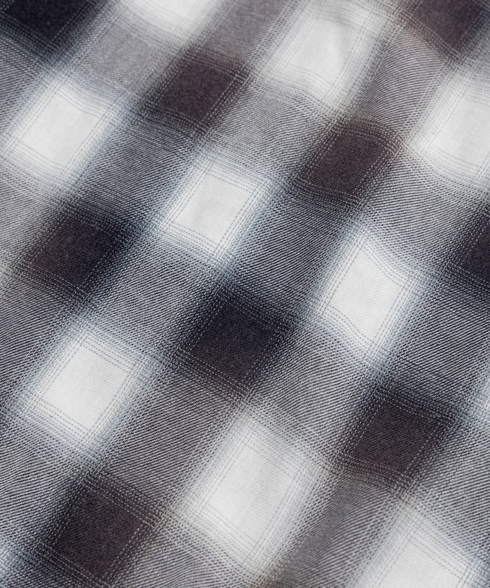 FREAK’S STORE Murabreach processed open collar ombre check shirt 漸層格紋短袖襯衫