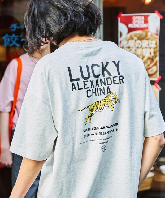 FREAK'S STORE x LUCKY ALEXANDER CHINA big silhouette back print crew neck T-shirt 印花短袖T恤
