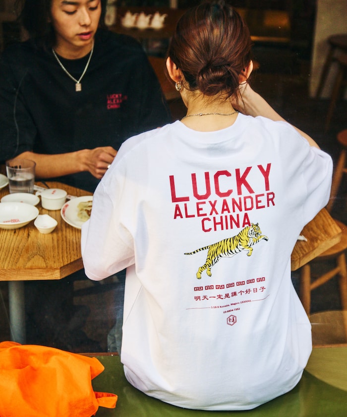 FREAK'S STORE x LUCKY ALEXANDER CHINA big silhouette back print crew neck T-shirt 印花短袖T恤
