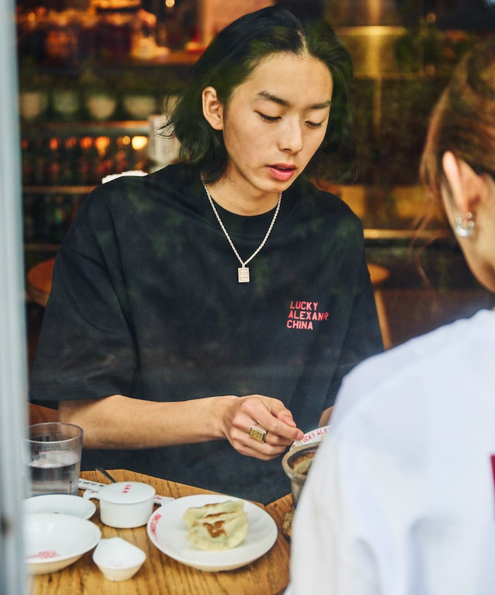 FREAK'S STORE x LUCKY ALEXANDER CHINA big silhouette back print crew neck T-shirt 印花短袖T恤