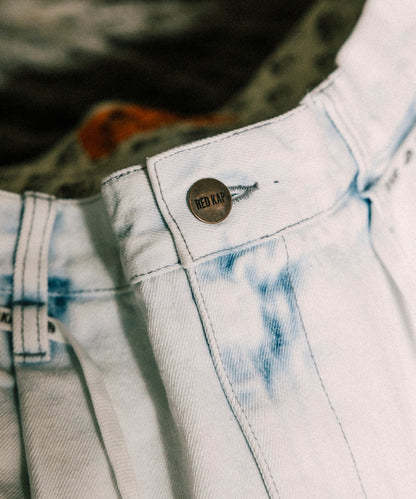 RED KAP 2TUCK BAGGY WIDE DENIM SHORTS PANTS 打褶牛仔短褲