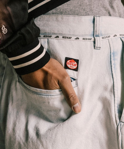 RED KAP 2TUCK BAGGY WIDE DENIM SHORTS PANTS 打褶牛仔短褲