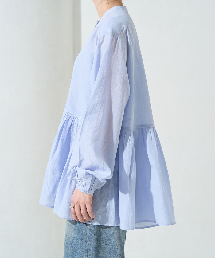 FREAK'S STORE 限定 輕透前扣抓皺襯衫