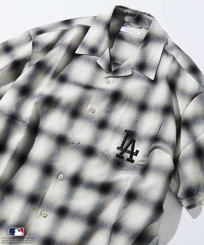 FREAK'S STORE Custom MLB short sleeve check shirt 短袖格紋襯衫
