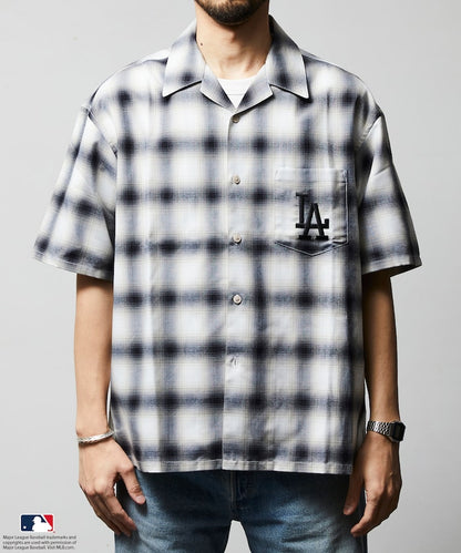 FREAK'S STORE Custom MLB short sleeve check shirt 短袖格紋襯衫
