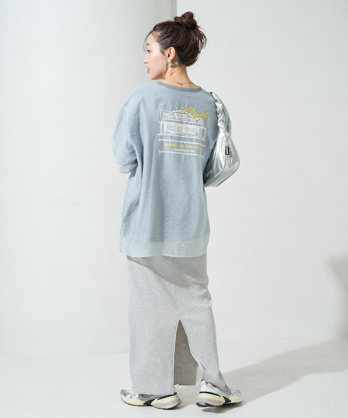 FREAK'S STORE 限定 透紗層次刺繡T恤