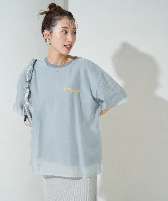 FREAK'S STORE 限定 透紗層次刺繡T恤