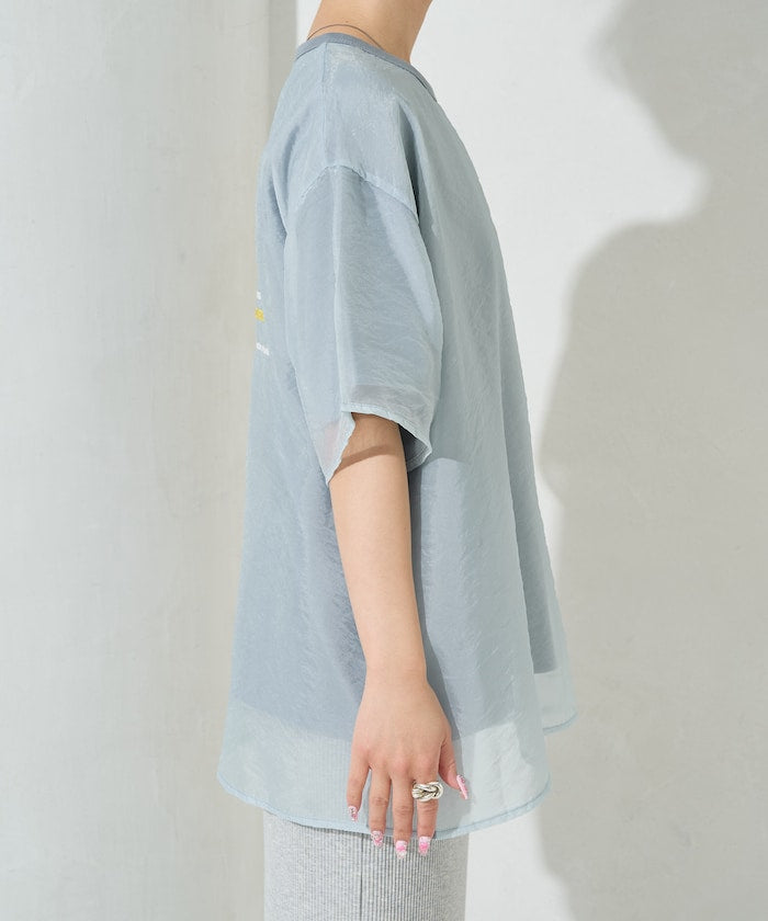 FREAK'S STORE 限定 透紗層次刺繡T恤