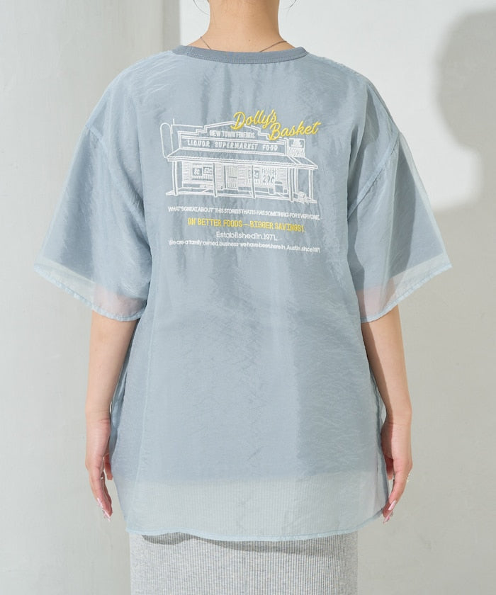 FREAK'S STORE 限定 透紗層次刺繡T恤