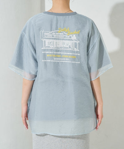 FREAK'S STORE 限定 透紗層次刺繡T恤