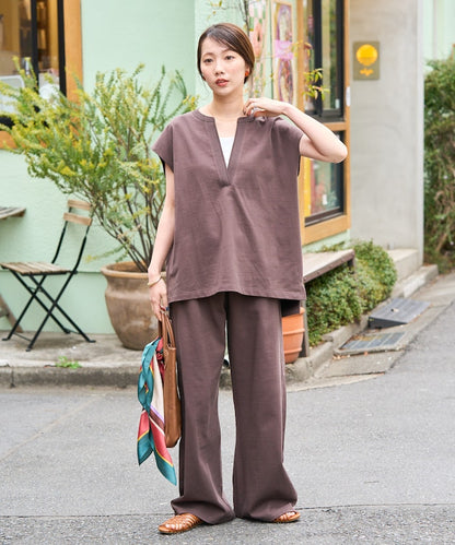 FREAK'S STORE 限定 V領法式袖長褲套裝