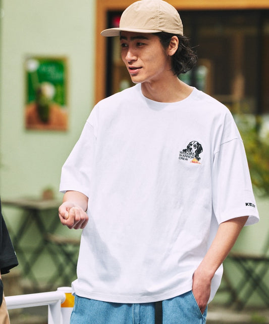 KELTY × FREAK'S STORE 聯名限定款 one point crew neckt 刺繡短袖T恤