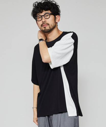 Firsthand UV protection Punch-on T-shirt 機能拼色短袖T恤