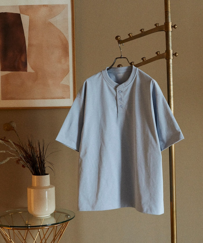 FREAK'S STORE AIRDRY 7.7 oz. big silhouette Henley neck T-shirt 亨利领 T恤