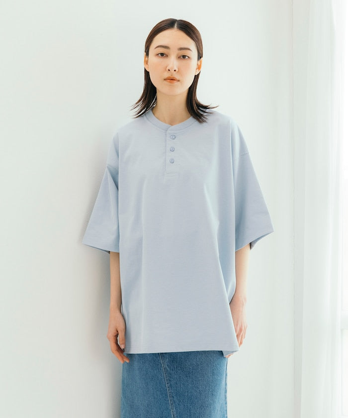 FREAK'S STORE AIRDRY 7.7 oz. big silhouette Henley neck T-shirt 亨利领 T恤