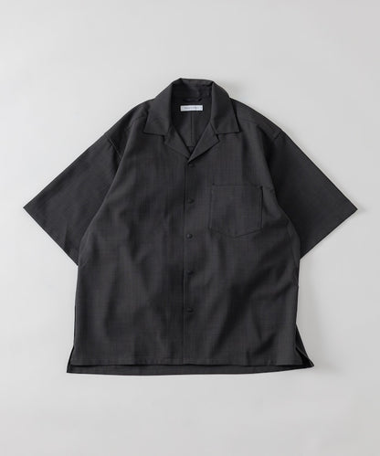 FREAK'S STORE Quick-drying material Relaxed fit Open collar shirt 寬版亞麻短袖襯衫