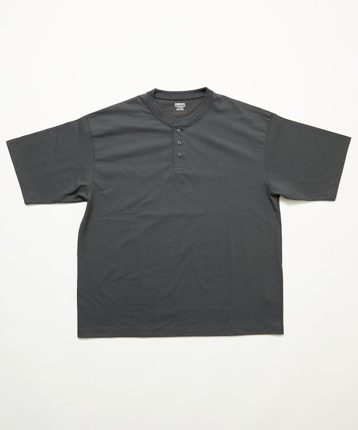 FREAK'S STORE AIRDRY 7.7 oz. big silhouette Henley neck T-shirt 亨利领 T恤