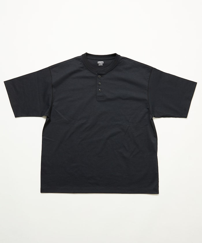 FREAK'S STORE AIRDRY 7.7 oz. big silhouette Henley neck T-shirt 亨利领 T恤