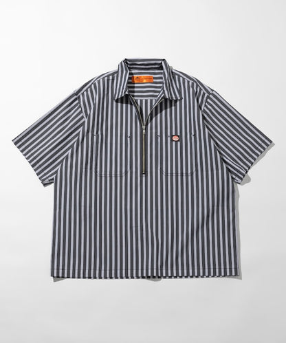 RED KAP relaxed fit half zip one point logo Short 半拉鍊口袋短袖襯衫