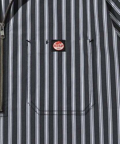 RED KAP relaxed fit half zip one point logo Short 半拉鍊口袋短袖襯衫