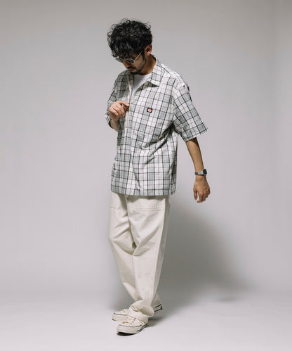 RED KAP relaxed fit half zip one point logo Short 半拉鍊口袋短袖襯衫
