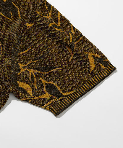 FREAK'S STORE All-over print mesh Knit polo shirt 印花針織短袖Polo衫
