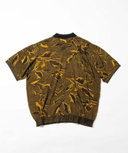 FREAK'S STORE All-over print mesh Knit polo shirt 印花針織短袖Polo衫