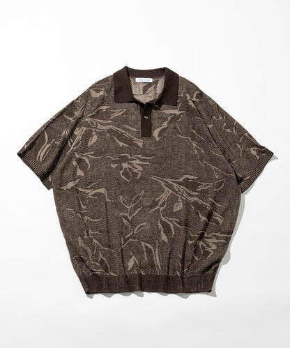 FREAK'S STORE All-over print mesh Knit polo shirt 印花針織短袖Polo衫