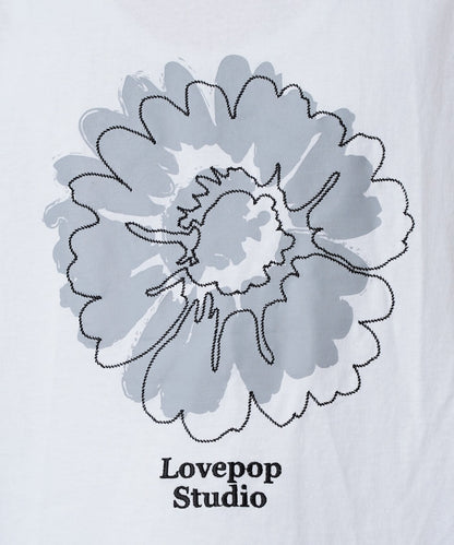PUBLUX Lovepop studio Flower Embroidery Print Tee 印花短袖T恤